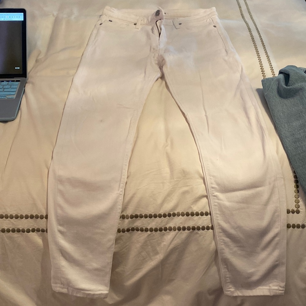 Hudson brand white skinny jeans